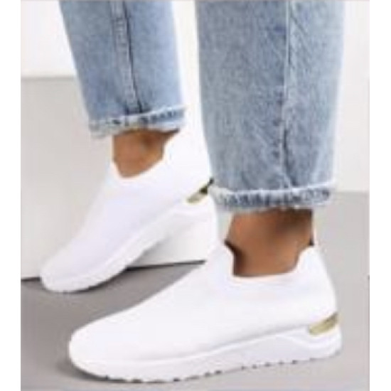 Classic all white slip on trainers